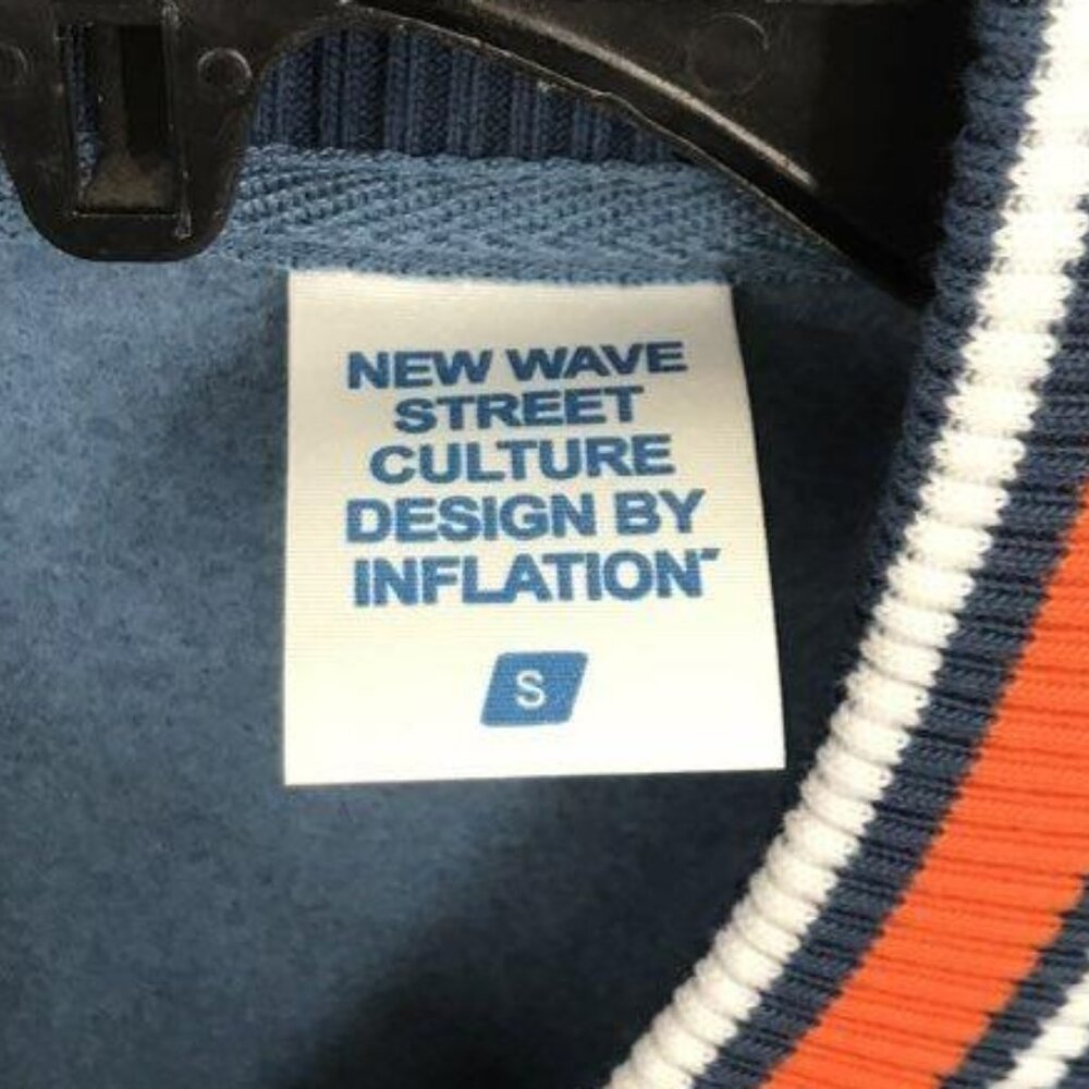 New Wave Men's Blue Varsity Jacket Size Small - Picture 6 of 6